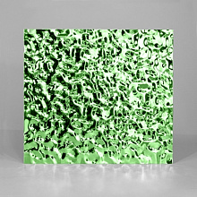 Декоративная нержавеющая сталь  3D Mirror Water Ripple Small Green